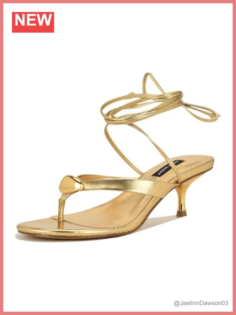 Kitten Heel Lace Up Dress Sandals Faux Leather Ankle Wrap